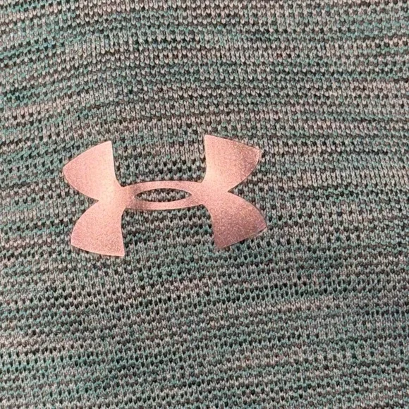 Under Armour Women's Teal Heathered Quarter Zip Long Sleeve Athletic Top SM - Picture 3 of 7